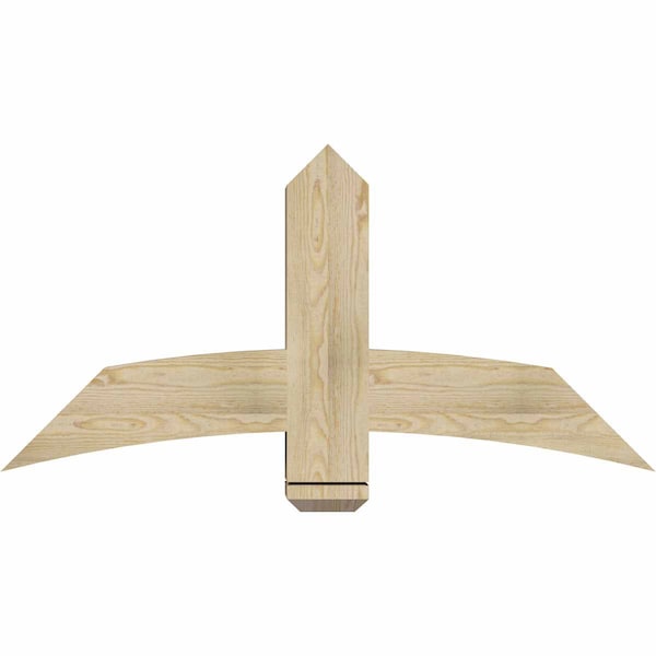 Ekena Millwork Bellingham Rough Sawn Timber Gable Bracket, Douglas Fir, 48"W x 24"H x 6"D x 6"F, 12/12 Pitch GBW048X24X0606BEL00RDF - main